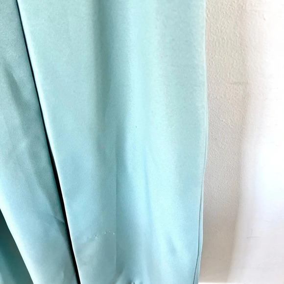 Jordan Vintage Blue Cap Sleeve Bow Front Empire Waist Maxi Dress Size 7/8 - Picture 13 of 14